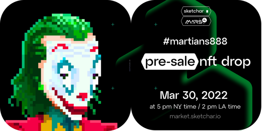 Sketchar Launches First In-App Community-Created NFT Collection Featuring Pixelated Martians