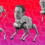 Beeple Made Robot Dogs With Musk, Zuckerberg, and Warhol Heads That Poop NFTs